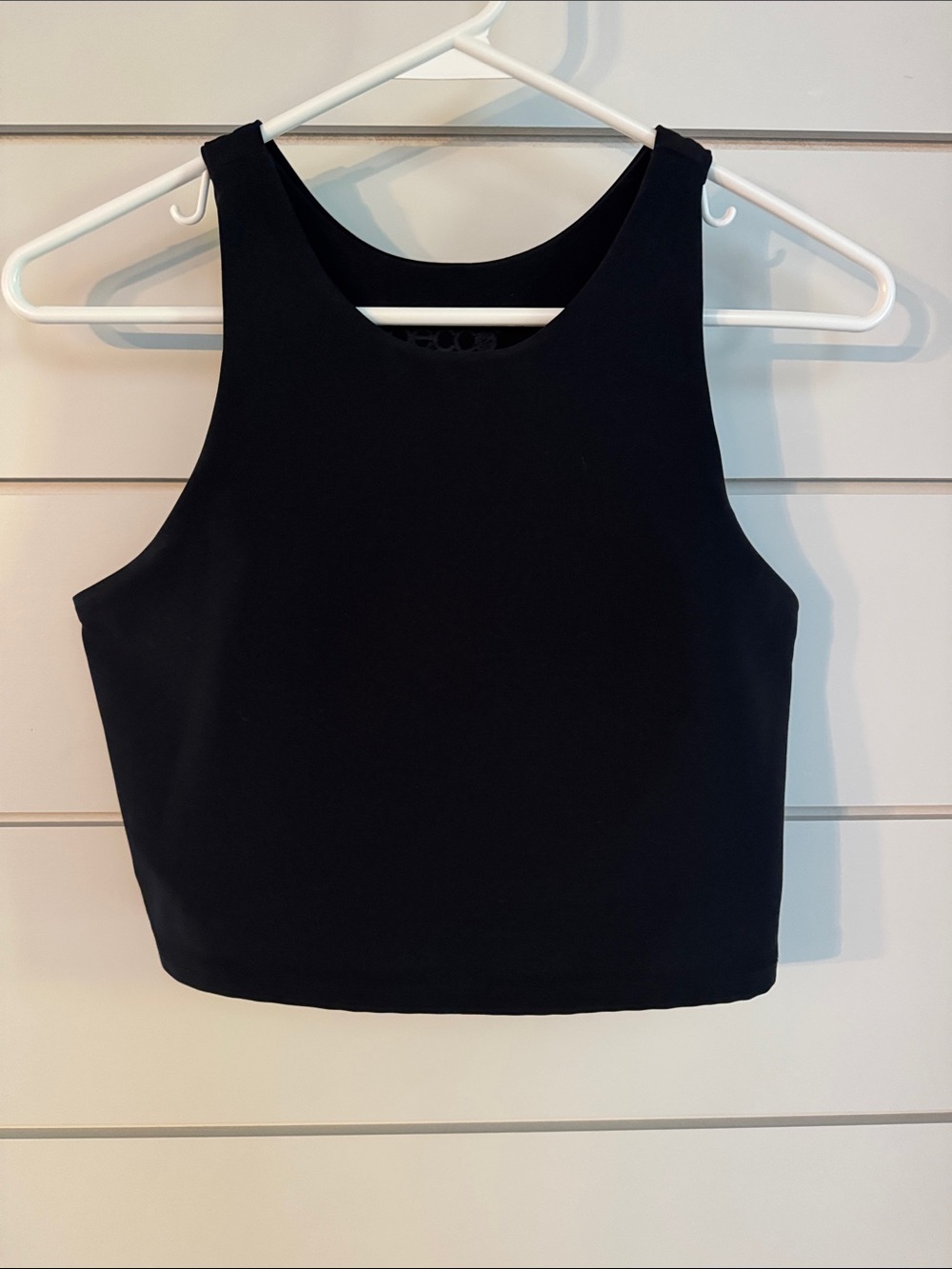 Becco Black Cropped Tank Top